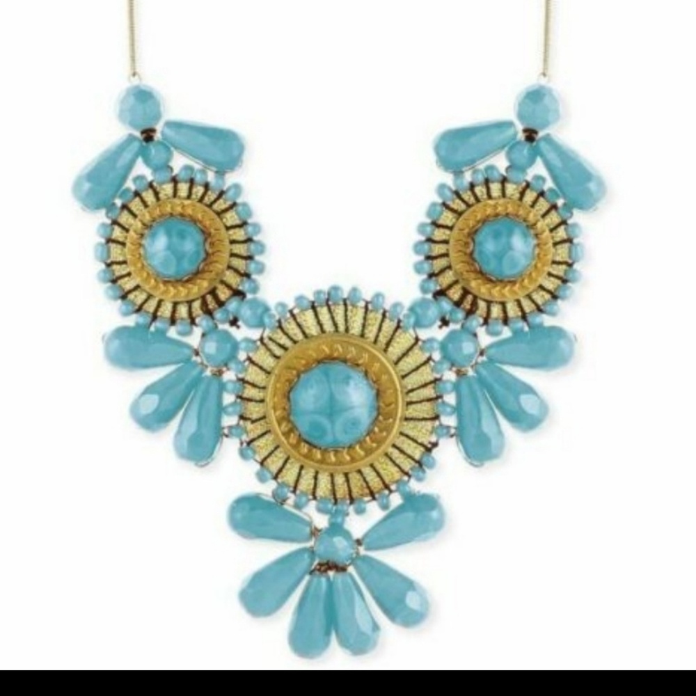 Turquoise Beaded Statement Necklace
